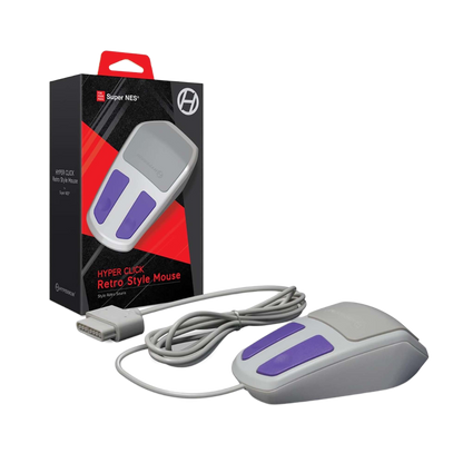 Hyperkin Hyper Click レトロスタイル有線マウス｜SNES／スーパーファミコン 用｜マウス対応ゲーム向け