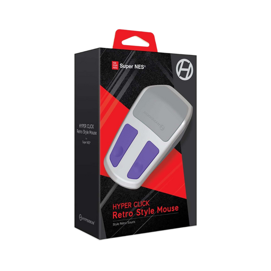 Hyperkin Hyper Click レトロスタイル有線マウス｜SNES／スーパーファミコン 用｜マウス対応ゲーム向け