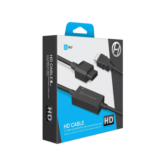 HYPERKIN HDケーブル for Wii®｜480p高画質対応｜HDテレビ用7フィート長ケーブル｜Wii®ゲームを鮮明な映像とクリアな音質で楽しむ｜互換性あり【Wii®専用周辺機器】