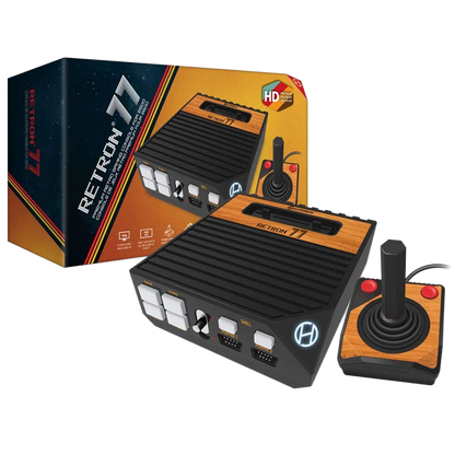 HYPERKIN Retron77【Atari 2600専用レトロゲーム互換機】大画面再生、特殊ウッド加工パネル、セーブ機能、左右両利きコントローラー付属