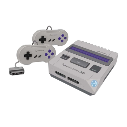 HYPERKIN SupaRetroN HD ゲーミングコンソール｜スーパーファミコン™ & SNES対応｜1080p HDMI出力・4:3＆16:9切替機能｜クラシックコントローラー付属｜レトロゲーム互換機 (グレー)