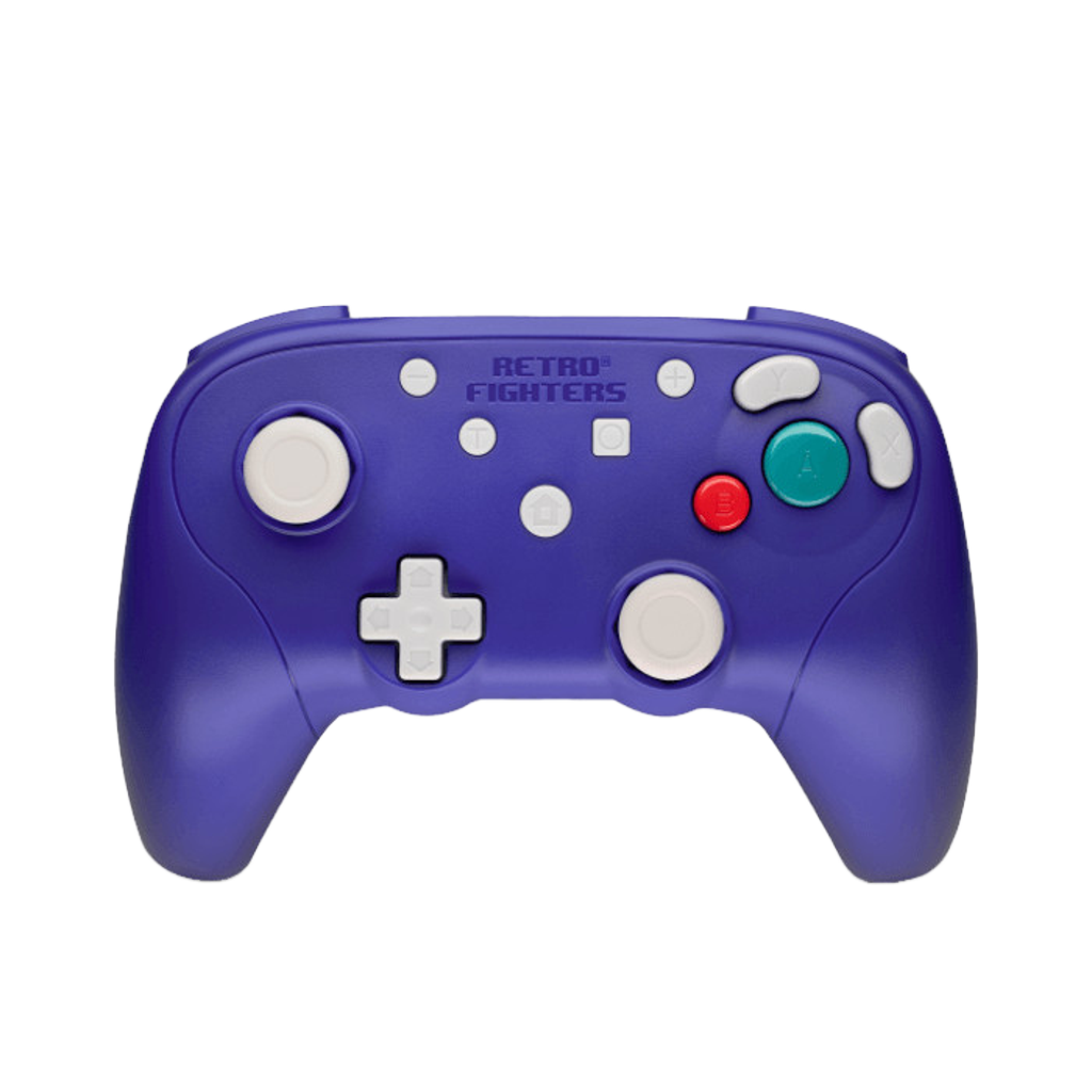 RETRO FIGHTERS BattlerGC ワイヤレスコントローラー パープル | ゲームキューブ＆Switch対応 | 振動機能・感圧式トリガー・USBレシーバー付き | PC対応