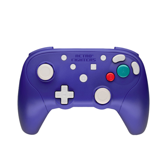 RETRO FIGHTERS BattlerGC ワイヤレスコントローラー パープル | ゲームキューブ＆Switch対応 | 振動機能・感圧式トリガー・USBレシーバー付き | PC対応
