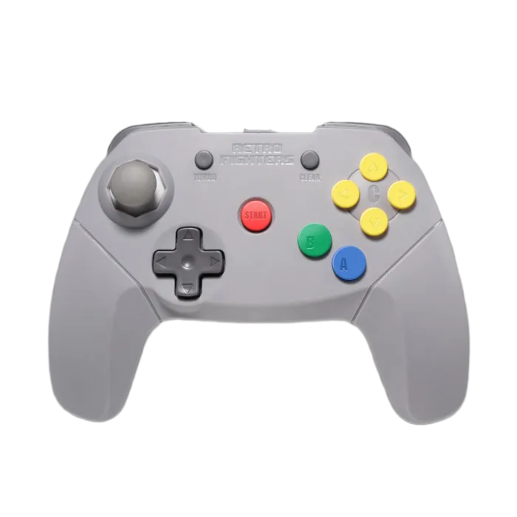 RETRO FIGHTERS Brawler64 V2 N64™専用コントローラー - グレー・有線接続・新規デジタルZトリガー・次世代アナログスティック・ランブルパック＆メモリパック対応・超高速ターボ機能