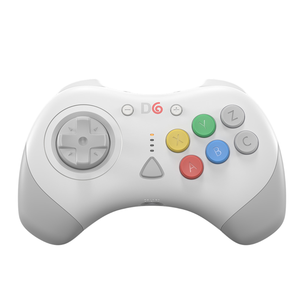 【在庫あり/発売中!】D6 Wireless Controller for Dreamcast™【ホワイト】– 究極の6ボタンワイヤレスコントローラー！次世代ワイヤレス技術 × クラシックな操作性！レトロゲーマー必見の必携アイテム！