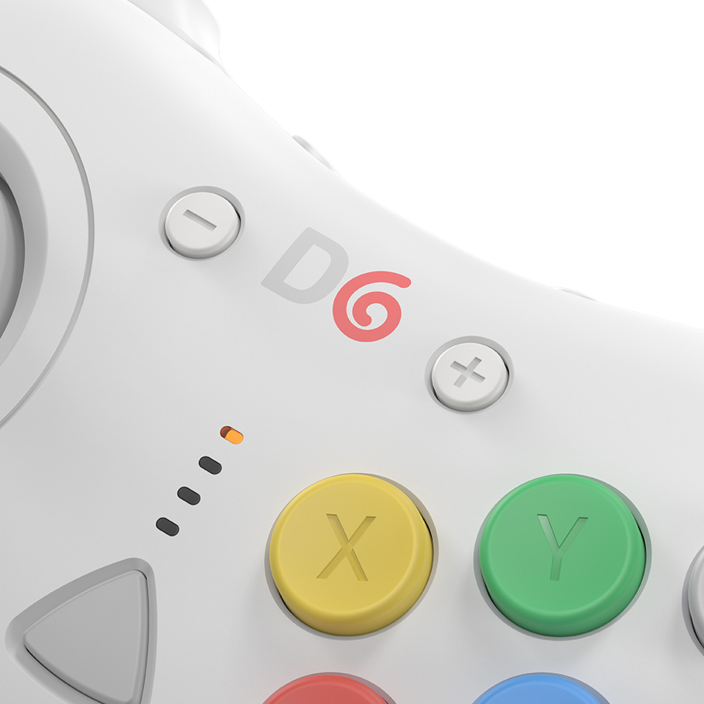 【在庫あり/発売中!】D6 Wireless Controller for Dreamcast™【ホワイト】– 究極の6ボタンワイヤレスコントローラー！次世代ワイヤレス技術 × クラシックな操作性！レトロゲーマー必見の必携アイテム！