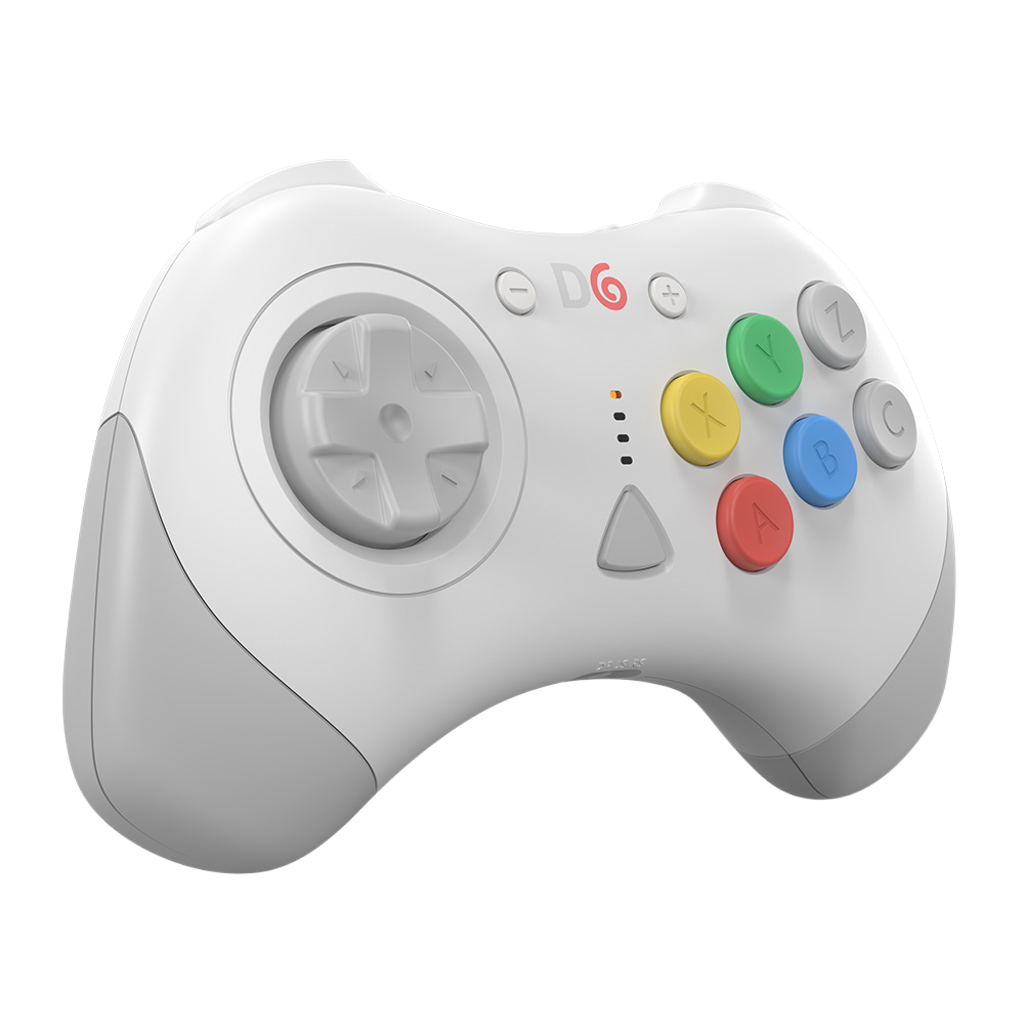 【在庫あり/発売中!】D6 Wireless Controller for Dreamcast™【ホワイト】– 究極の6ボタンワイヤレスコントローラー！次世代ワイヤレス技術 × クラシックな操作性！レトロゲーマー必見の必携アイテム！