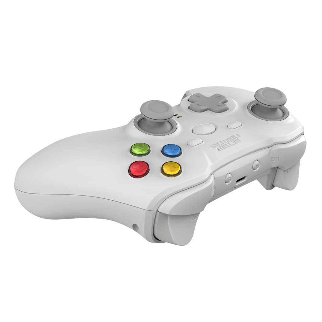 Retro Fighters Hunter 360 ワイヤレスコントローラー PC / Xbox 360 対応 ホールエフェクトセンサー搭載 2.4GHz 無線 USB-C充電 ドリフト防止 ホワイト