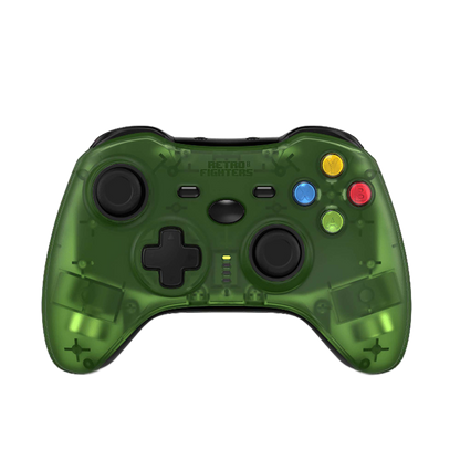 Retro Fighters Hunter 360 ワイヤレスコントローラー PC / Xbox 360 対応 ホールエフェクトセンサー搭載 2.4GHz 無線 USB-C充電 ドリフト防止 クリアグリーン