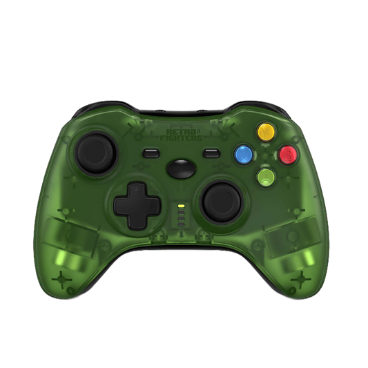 Retro Fighters Hunter 360 ワイヤレスコントローラー PC / Xbox 360 対応 ホールエフェクトセンサー搭載 2.4GHz 無線 USB-C充電 ドリフト防止 クリアグリーン