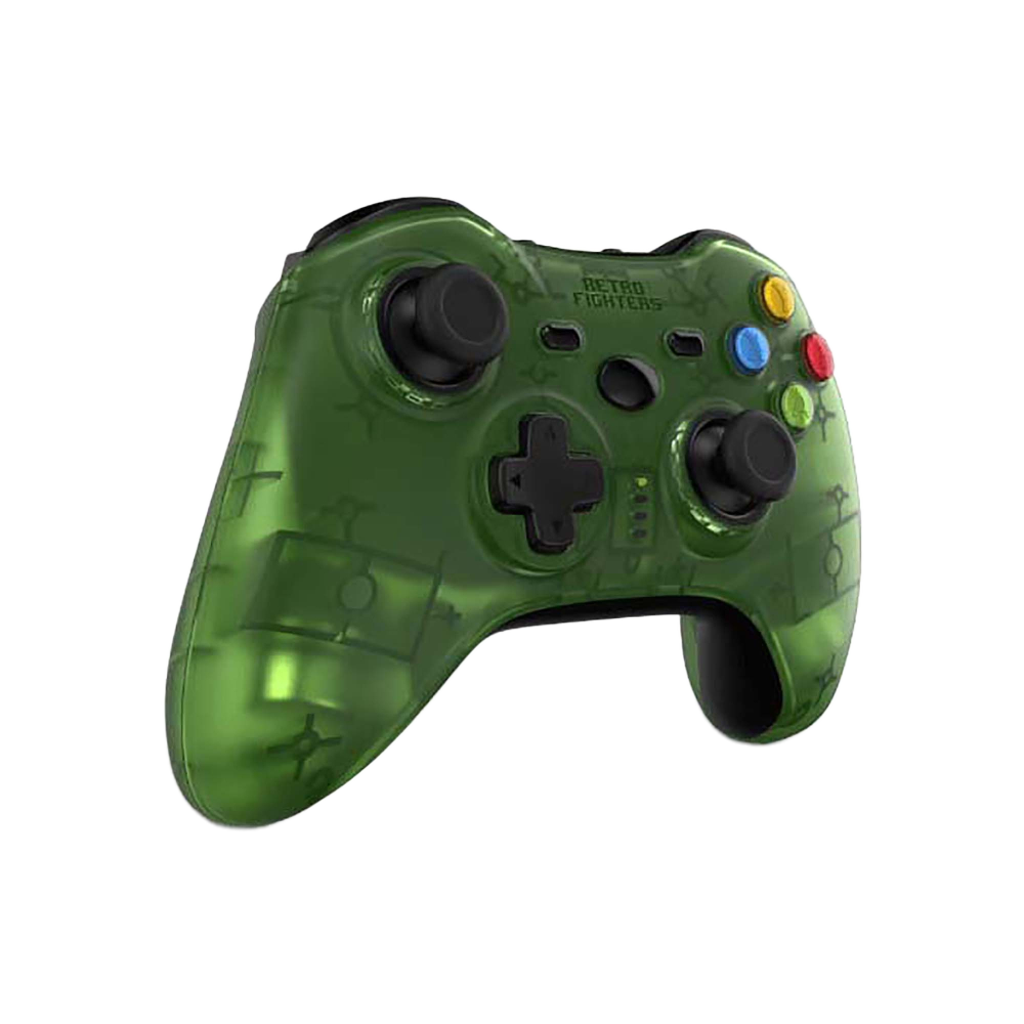 Retro Fighters Hunter 360 ワイヤレスコントローラー PC / Xbox 360 対応 ホールエフェクトセンサー搭載 2.4GHz 無線 USB-C充電 ドリフト防止 クリアグリーン