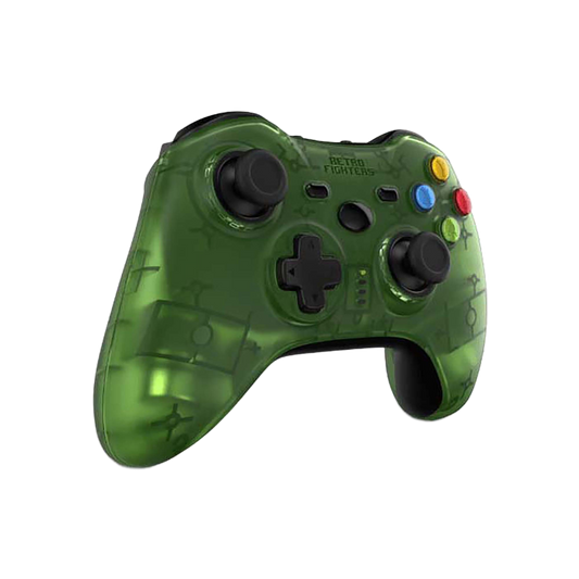 Retro Fighters Hunter 360 ワイヤレスコントローラー PC / Xbox 360 対応 ホールエフェクトセンサー搭載 2.4GHz 無線 USB-C充電 ドリフト防止 クリアグリーン