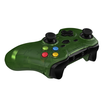 Retro Fighters Hunter 360 ワイヤレスコントローラー PC / Xbox 360 対応 ホールエフェクトセンサー搭載 2.4GHz 無線 USB-C充電 ドリフト防止 クリアグリーン