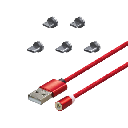 Hyperkin Armor3™ マグネット式充電ケーブルセット レッド（USB Type-C &amp; Micro USB） – 6ピース