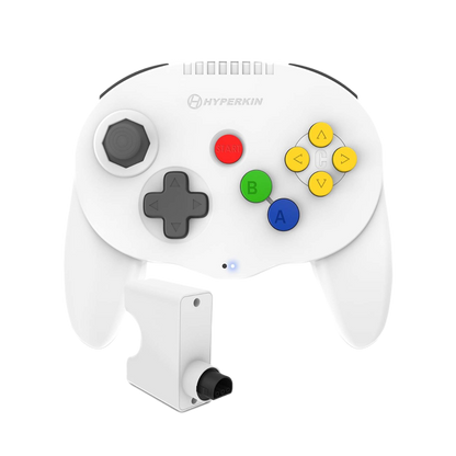 Hyperkin Admiral N64対応 ワイヤレスコントローラー プレミアムBT Nintendo Switch/Switch Lite/PC/Android対応 Bluetooth接続 振動機能 メモリーパック転送機能付 アドミラル【ホワイト】