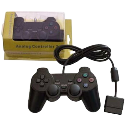 PS2 専用有線コントローラ サードパーティー社製 新品パッケージ入り