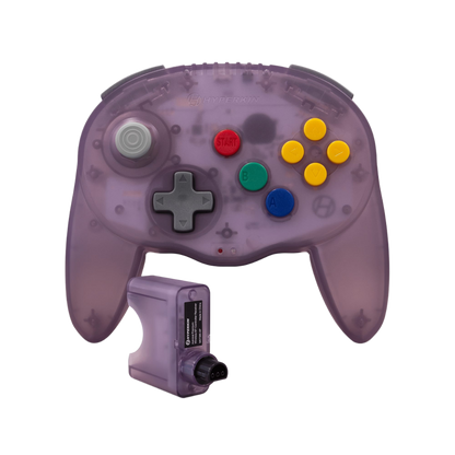 Hyperkin Admiral N64対応 ワイヤレスコントローラー プレミアムBT Nintendo Switch/Switch Lite/PC/Android対応 Bluetooth接続 振動機能 メモリーパック転送機能付 アドミラル【クリアパープル】