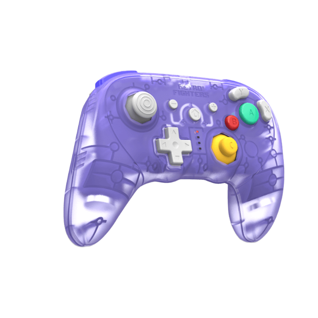 RETRO FIGHTERS BattlerGC Pro ワイヤレスコントローラー｜Nintendo GameCube®・Switch®・Wii®・PC対応｜デュアルワイヤレス（2.4GHz & Bluetooth）｜ホールエフェクトスティック & Kailh®スイッチ搭載｜クリア
