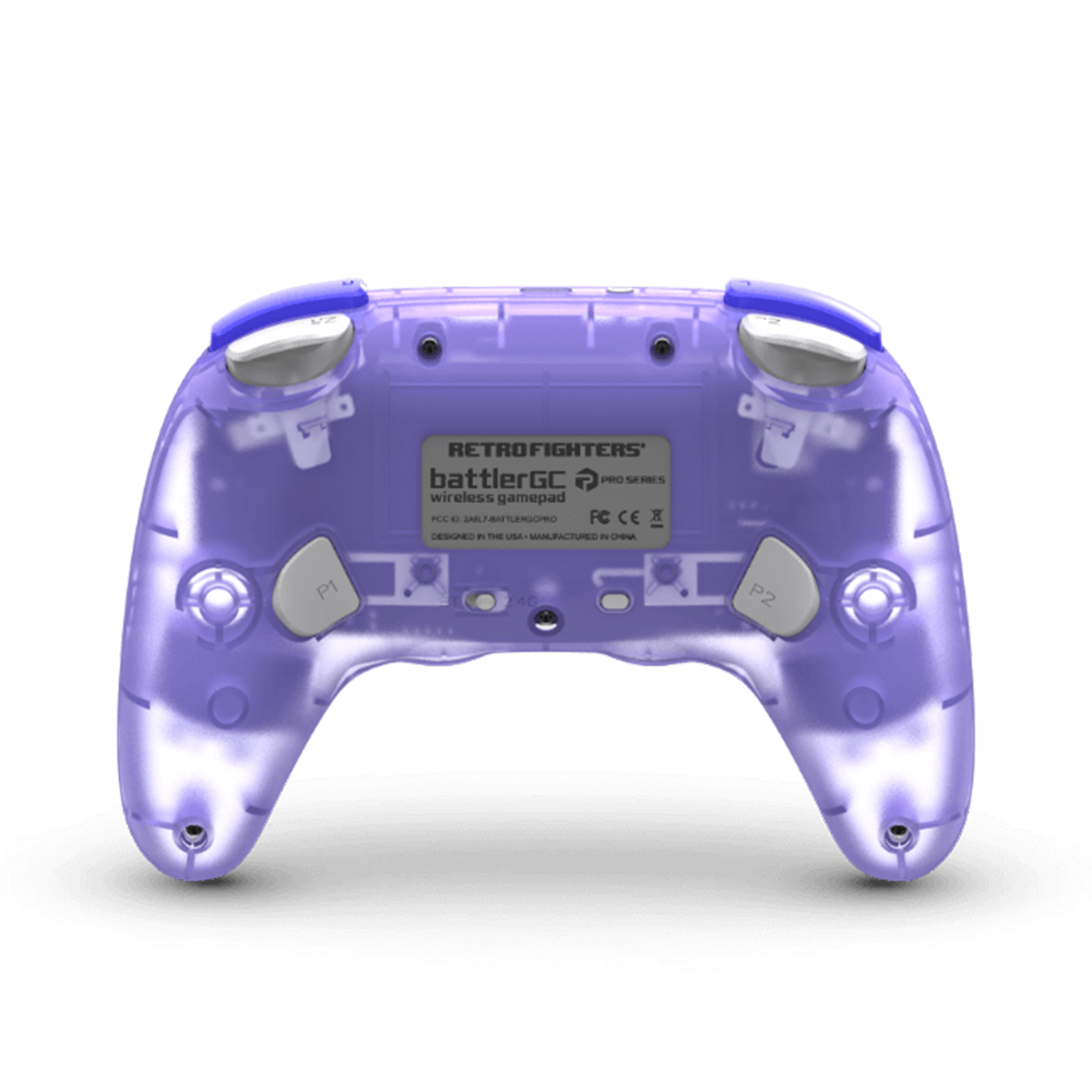 RETRO FIGHTERS BattlerGC Pro ワイヤレスコントローラー｜Nintendo GameCube®・Switch®・Wii®・PC対応｜デュアルワイヤレス（2.4GHz & Bluetooth）｜ホールエフェクトスティック & Kailh®スイッチ搭載｜クリア