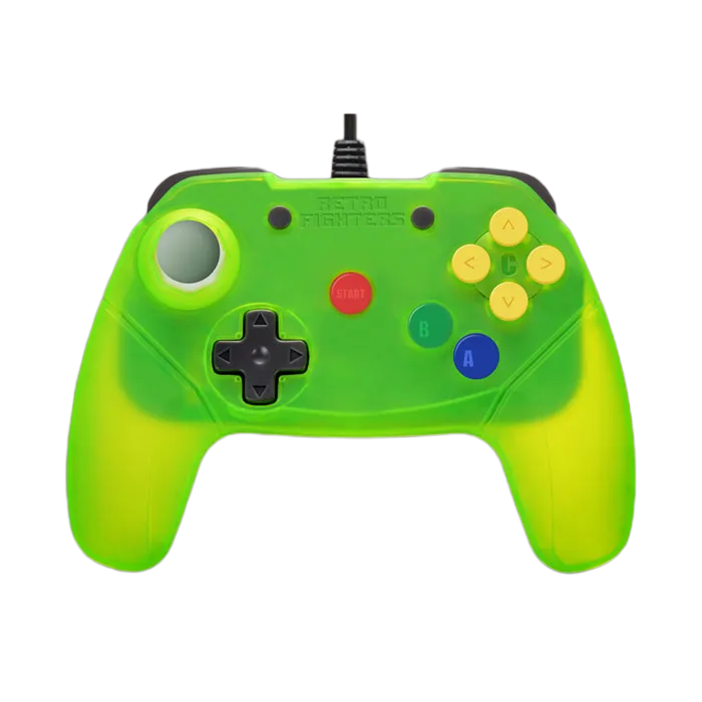 Retro Fighters Brawler64 Color Edition v2（ブロウラー64 カラーエディション v2）｜Nintendo 64専用 有線コントローラー 次世代N64ゲームパッド エルゴノミクス2ハンドル設計 デュアルZトリガー ターボ機能 Rumble Pak・Memory Pak対応 10フィートロングケーブル 全4色