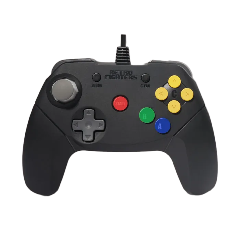 Retro Fighters Brawler64 Color Edition v2（ブロウラー64 カラーエディション v2）｜Nintendo 64専用 有線コントローラー 次世代N64ゲームパッド エルゴノミクス2ハンドル設計 デュアルZトリガー ターボ機能 Rumble Pak・Memory Pak対応 10フィートロングケーブル 全4色