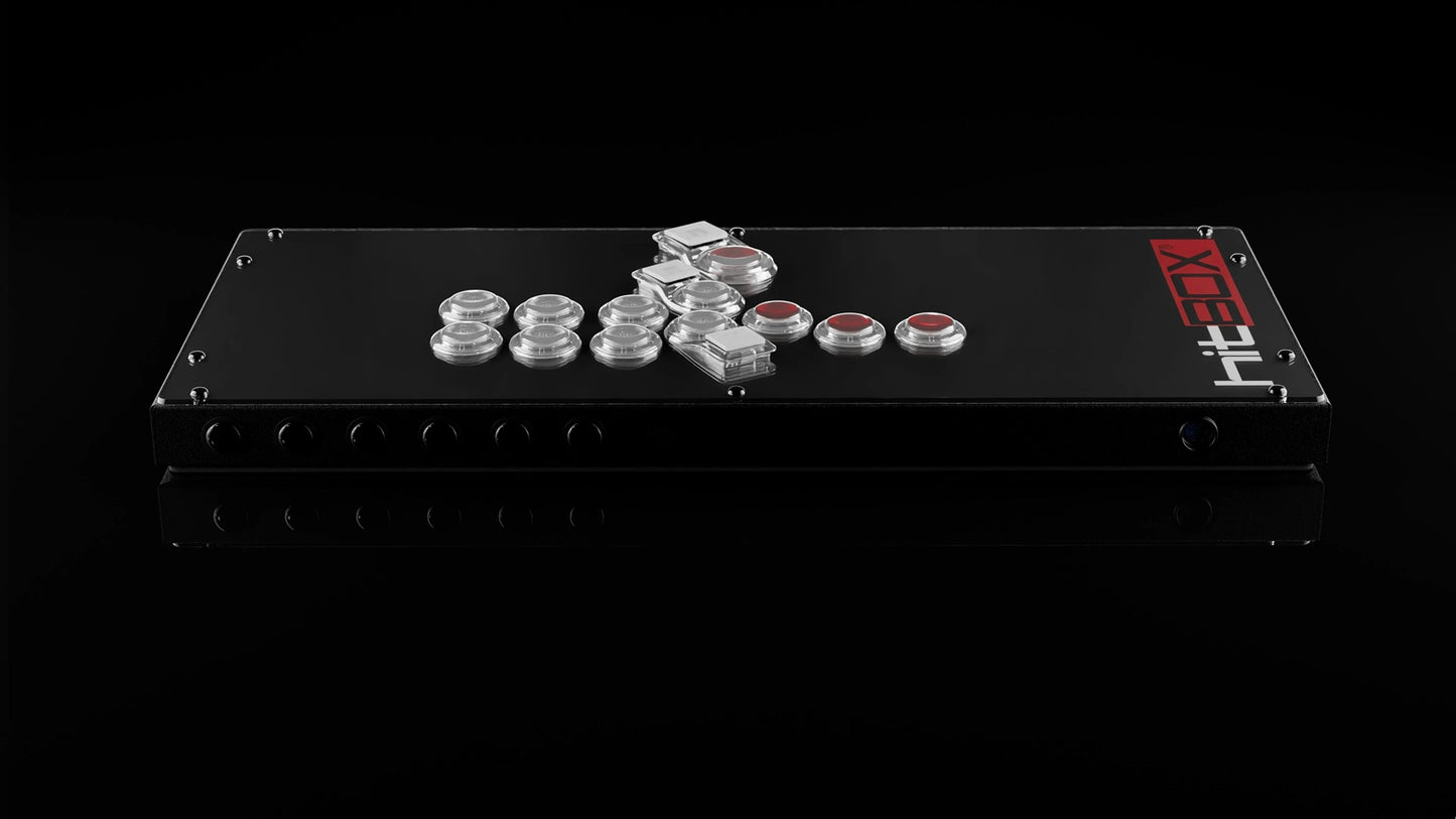 Hit Box PC Hit Box｜PC専用 元祖レバーレスアーケードコントローラー 全ボタン式 C.O.M.B.O.サイレントボタン搭載 0.3mm高速反応 4種SOCDモード 27mmスリム設計 FGCアダプター対応【予約品】【7月1日出荷予定】