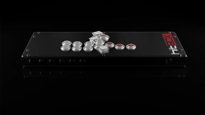 Hit Box PC Hit Box｜PC専用 元祖レバーレスアーケードコントローラー 全ボタン式 C.O.M.B.O.サイレントボタン搭載 0.3mm高速反応 4種SOCDモード 27mmスリム設計 FGCアダプター対応【予約品】【7月1日出荷予定】