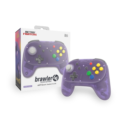 Retro Fighters Brawler64 Pro Series ワイヤレスコントローラー ホールエフェクトスティック搭載 Nintendo 64 / Switch / Switch 2 / PC 対応