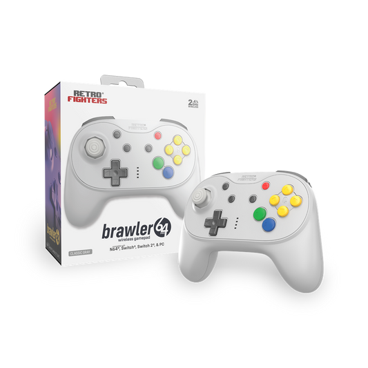 Retro Fighters Brawler64 Pro Series ワイヤレスコントローラー ホールエフェクトスティック搭載 Nintendo 64 / Switch / Switch 2 / PC 対応