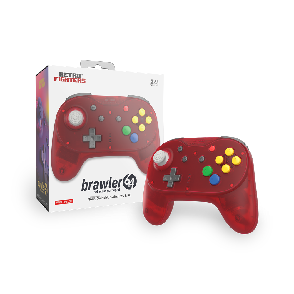 Retro Fighters Brawler64 Pro Series ワイヤレスコントローラー ホールエフェクトスティック搭載 Nintendo 64 / Switch / Switch 2 / PC 対応