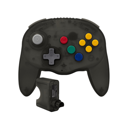 Hyperkin Admiral N64対応 ワイヤレスコントローラー プレミアムBT Nintendo Switch/Switch Lite/PC/Android対応 Bluetooth接続 振動機能 メモリーパック転送機能付 アドミラル【クリアブラック】