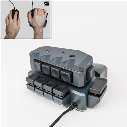 【完売/次回入荷4月上旬頃の予定。入荷に関する連絡はXにて行います】MoveMaster RSG-1 ハイブリッドジョイスティック（右手用）｜10＋4ボタン構成・Cherry MX Silent採用｜USB2.0ハブ×2・1.8mケーブル｜Windows/Mac/Linux対応｜Made in Germany【右手仕様】【送料無料】