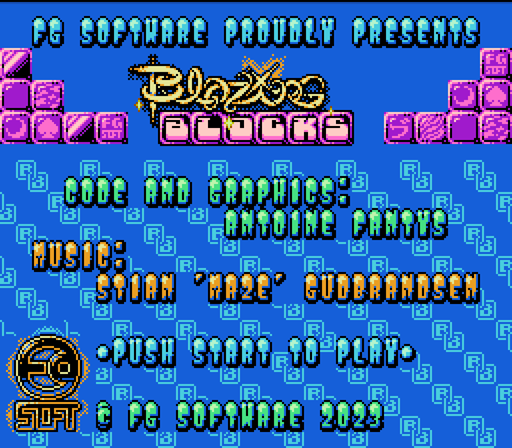 ゲームインパクト BLAZING BLOCKS ブレイジング ブロックス ファミコンソフト【2個以上まとめ買い送料無料対象商品】