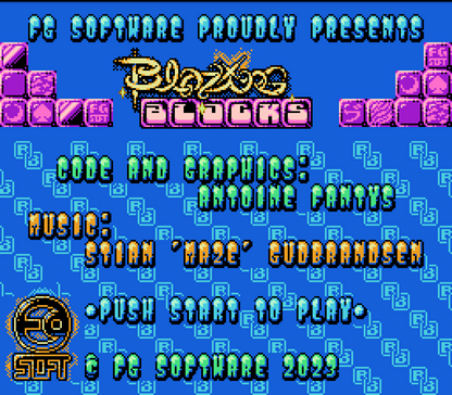 ゲームインパクト BLAZING BLOCKS ブレイジング ブロックス ファミコンソフト【2個以上まとめ買い送料無料対象商品】