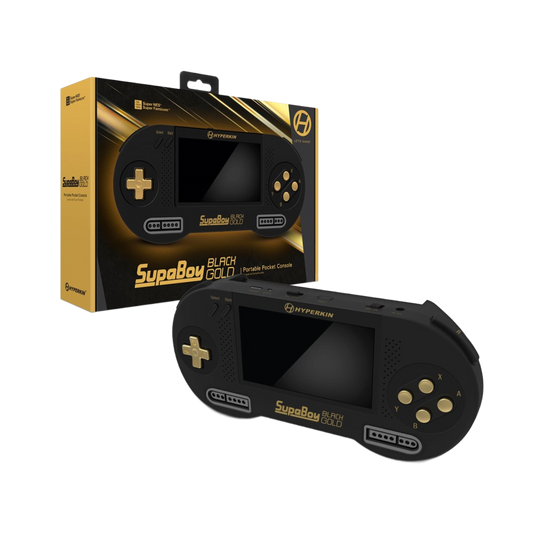 HYPERKIN SUPABOY Black Gold USB Type-C版：スーパーファミコンSFC/SNES(NTSC/PAL)に対応したポータブルゲーム機