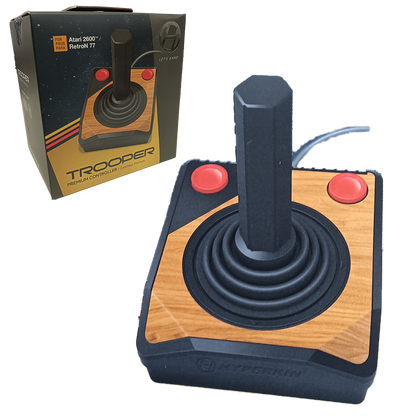 Hyperkin Trooper プレミアム 有線ジョイスティック – ATARI 2600 / Retron 77 互換 クラシックゲーム用コントローラ