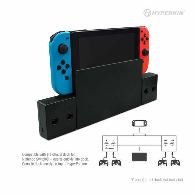 Hyperkin ハイパー・ポディウム Nintendo Switch®対応 ゲームキューブコントローラを最大４個接続 / HyperPodium 4Port Controller Base
