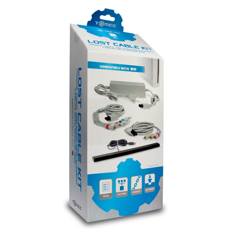 Tomee Wii®専用ACアダプター・AVケーブル・コンポーネントケーブル・センサーバー セット