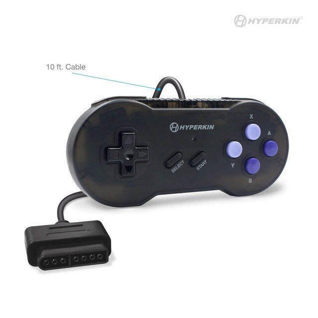 SFC クリアブルー 1個ブラック1個　コントローラースケルトン  2 個セット HYPERKIN 