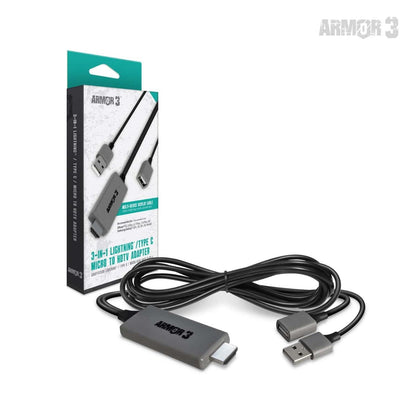 Armor3 3-In-1 Lightning®/Type C/Micro To HDTV Adapter