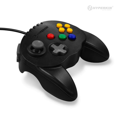 N64® 有線コントローラ オリジナルポート　ハイパキン　フリートアドミラル Hyperkin Fleet Admiral N64 Wired Controller スモークグレー