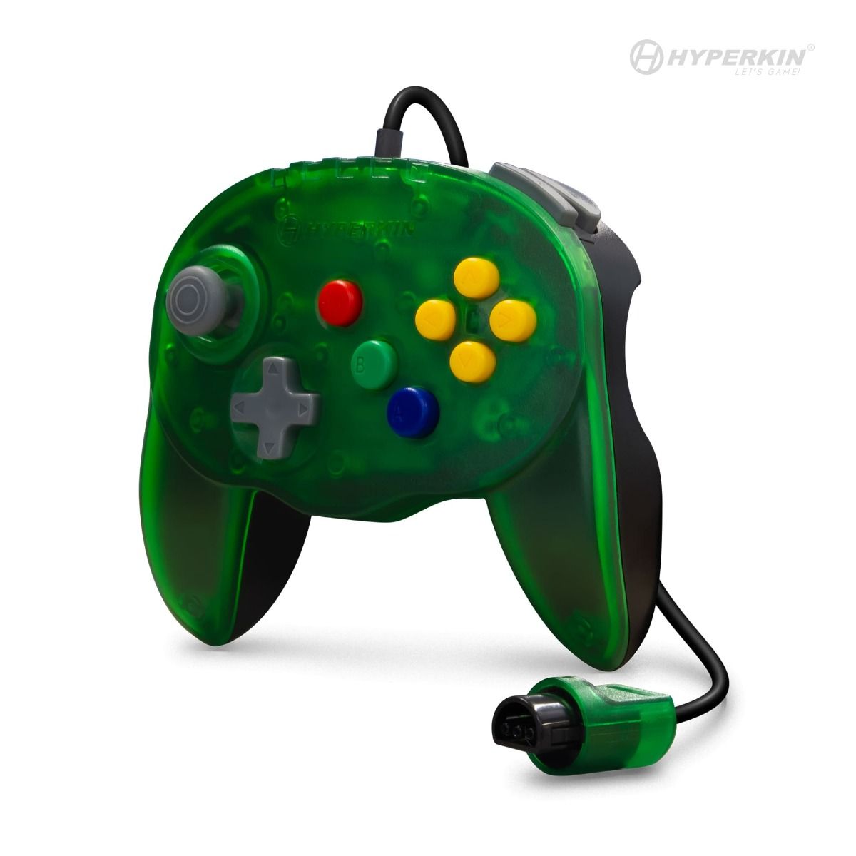 N64® 有線コントローラ オリジナルポート　ハイパキン　フリートアドミラル Hyperkin Fleet Admiral N64 Wired Controller グリーン