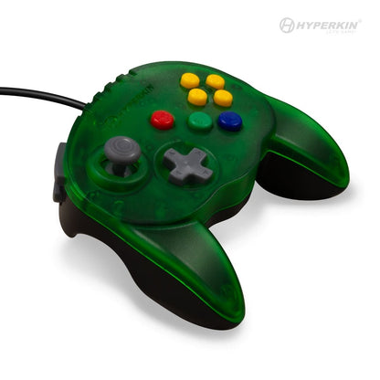 N64® 有線コントローラ オリジナルポート　ハイパキン　フリートアドミラル Hyperkin Fleet Admiral N64 Wired Controller グリーン